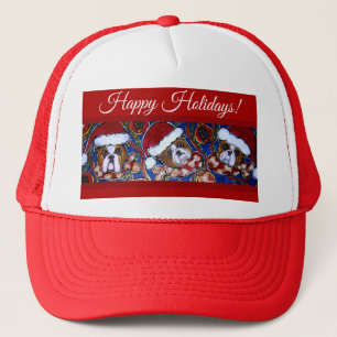 Holiday Bulldog Trucker Hat