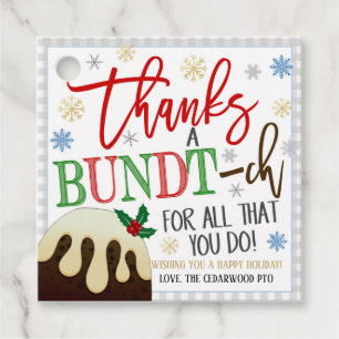 Holiday Bundt Cake Gift Tag