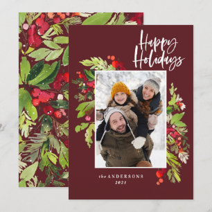 Holiday burgundy foliage traditional rustic photo