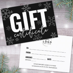 Holiday Business Gift Certificate