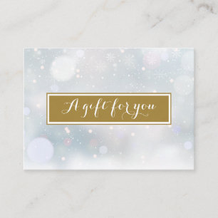 Holiday Business Gift Certificate Snow Scene
