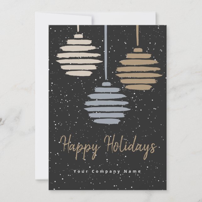 Holiday Business Photo Navy Gold (Front)