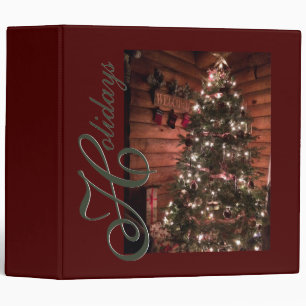 Holiday Cabin Christmas Tree Binder
