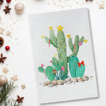 Holiday Cactus Christmas Southwest Jigsaw Puzzle<br><div class="desc">This design was created though digital art. It may be personalized in the area provided by changing the photo and/or text. Or it can be customized by choosing the click to customize further option and delete or change the colour the background, add text, change the text colour or style, or...</div>