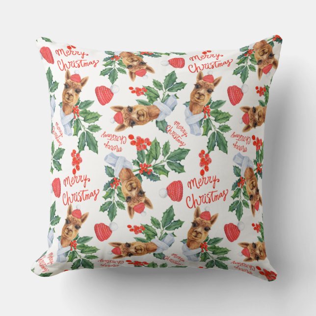 Holiday Camel Throw Pillow (Front)