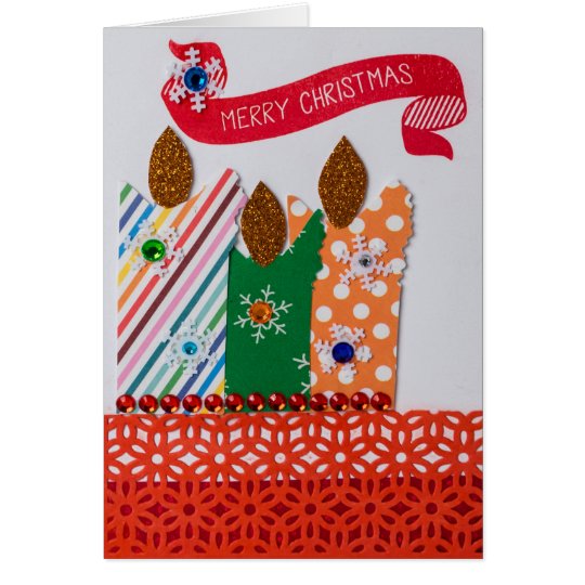 Holiday Candles Christmas Card