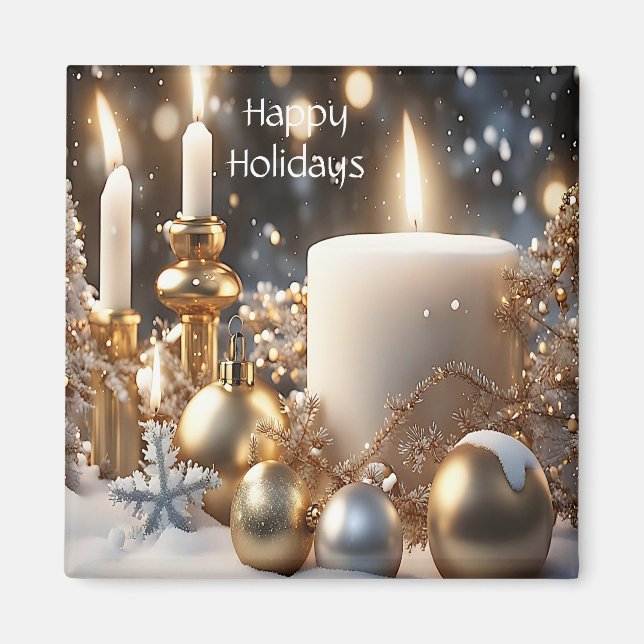 Holiday Candles Holiday Magnet (Front)
