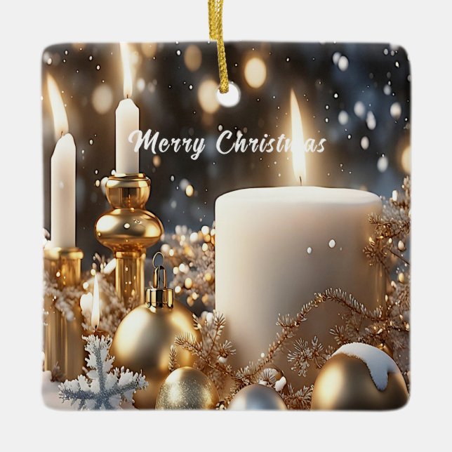 Holiday Candles Ornament (Front)