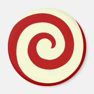 HOLIDAY CANDY CANE SWIRL ROUND MAGNET