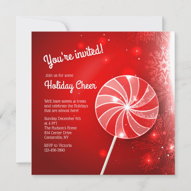 Holiday Candy Invitation (Front)
