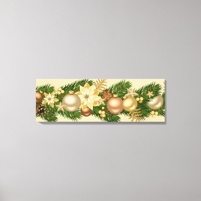 Holiday Canvas Art-Festive Garland Print (Front)