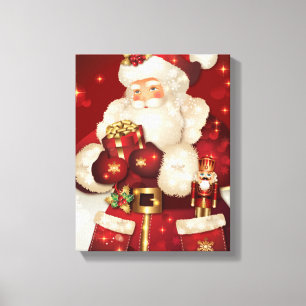 Holiday Canvas Art-Santa
