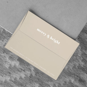Holiday Card Envelope   Christmas Merry Mail Stone
