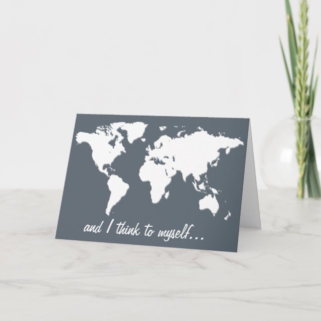 Holiday Card - "It's a wonderful world" (Front)