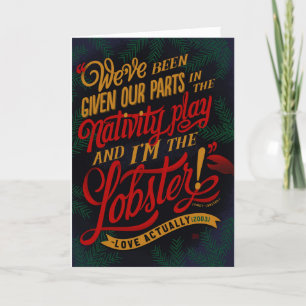 Holiday Card: "Love Actually" - Nativity Lobster A Announcement