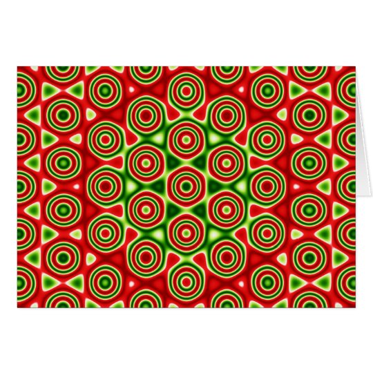 Holiday Card: Red and green quasicrystal Card