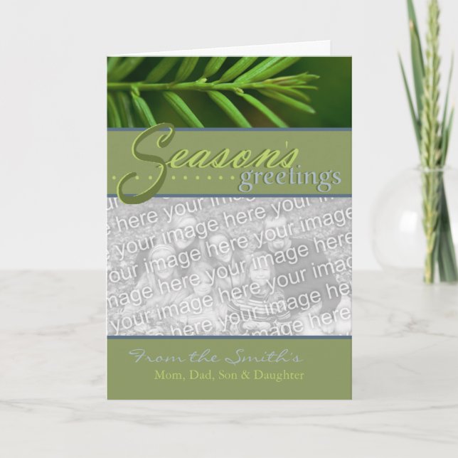 Holiday Card - Season's Greetings - Customized (Front)