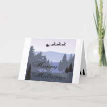 Holiday card Shilouette Modern Trees