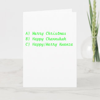 Holiday Card that Covers Everyone!
