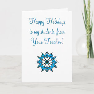 Holiday Card to Students from Teacher