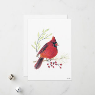 Holiday Cardinal Berries Art