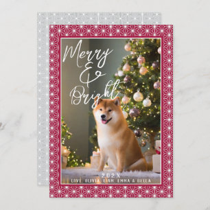 Holiday cards ASANOHA Japanese Kimono pattern