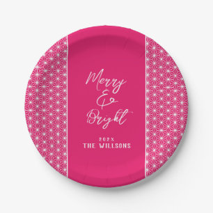 Holiday cards   ASANOHA Japanese Kimono pattern  Paper Plate