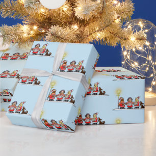 Holiday Carolers Christmas  Wrapping Paper