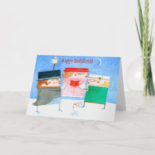 Holiday Carolers Greeting Card