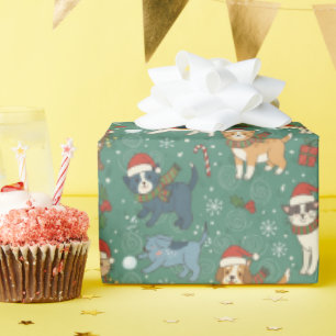 Holiday Cats & Dogs Christmas Wrapping Paper