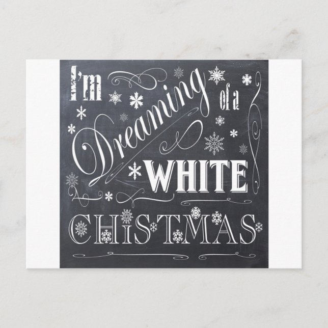 holiday  chalkboard  white Christmas (Front)