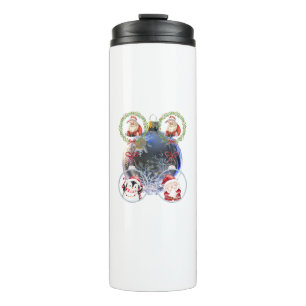 Holiday Characters on a Snowflake Ornament Thermal Tumbler