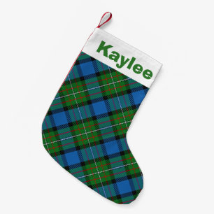 Holiday Charm Clan Fergusson Tartan Small Christmas Stocking