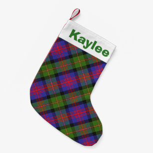 Holiday Charm Clan Logan Tartan Small Christmas Stocking