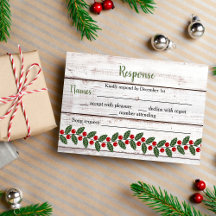 Holiday Charm II Winter/Christmas Response Card