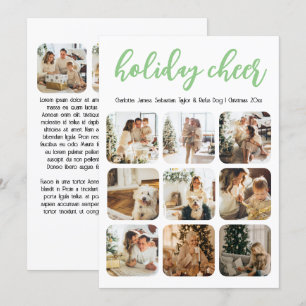 Holiday Cheer 12 Photo Christmas Personalized