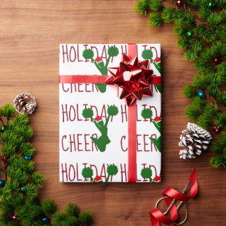 Holiday Cheer Cheerleader Holiday Spirit Wrapping Paper
