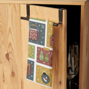 Holiday Cheer   Christmas Hygge Advent Calendar Kitchen Towel