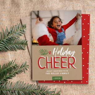 Holiday Cheer Christmas Photo Card