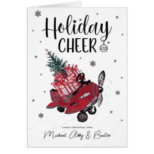 HOLIDAY CHEER   Cute Little Red Airplane