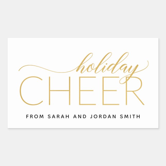 Holiday Cheer Gold Sticker (Front)