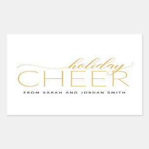 Holiday Cheer Gold Sticker