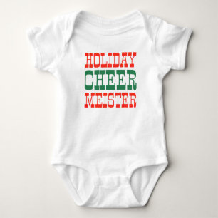 Holiday Cheer Meister Festive Red & Green Baby Bodysuit