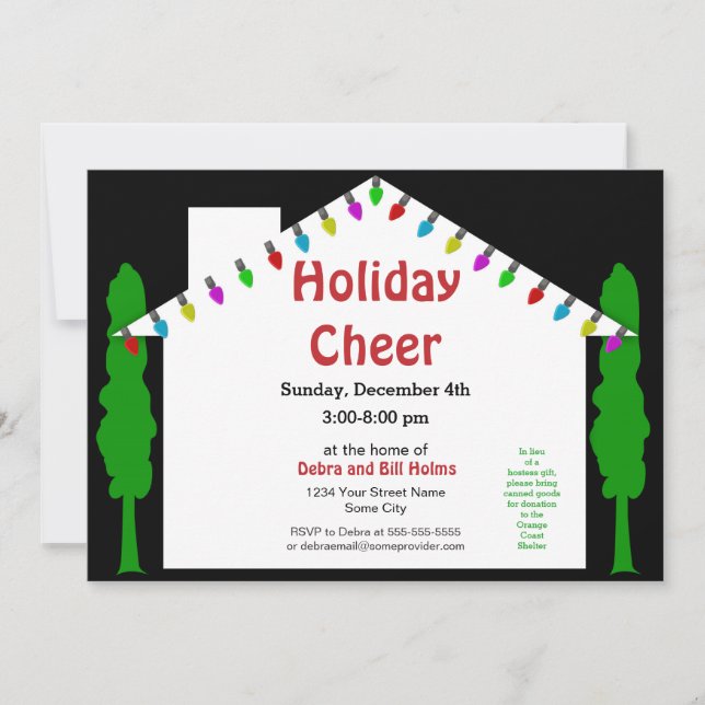Holiday Cheer Open House Invitation (Front)