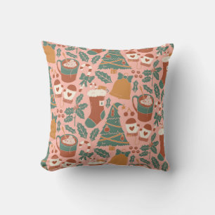 Holiday Cheer Pattern Throw Pillow