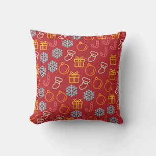 Holiday Cheer Pattern Throw Pillow