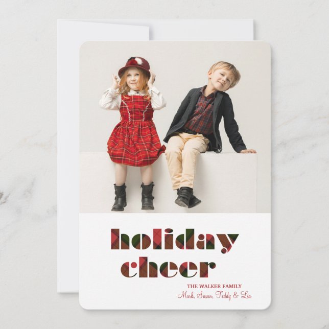 Holiday Cheer Photo Holiday Card (Front)