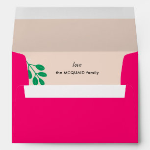 Holiday Cheer Pink Elegant Christmas Envelope