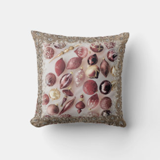 Holiday Cheer Pink Throw Pillow