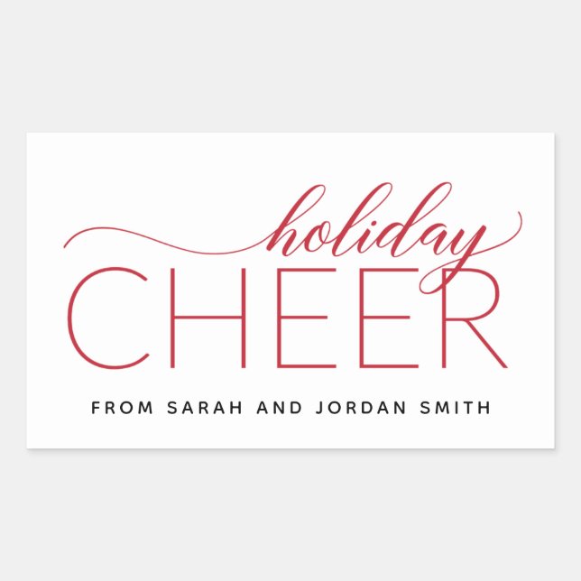 Holiday Cheer Red Sticker (Front)
